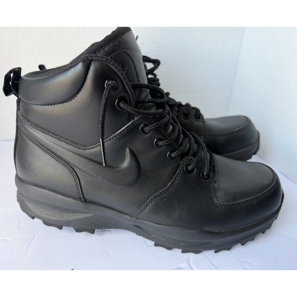 Nike Manoa Men\'s Leather Shoes - Black, Size 9 (454350-003) main image 11